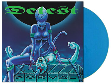 DETEST (Dk) Dorval + Deathbreed demo Official 2LP cyan blue